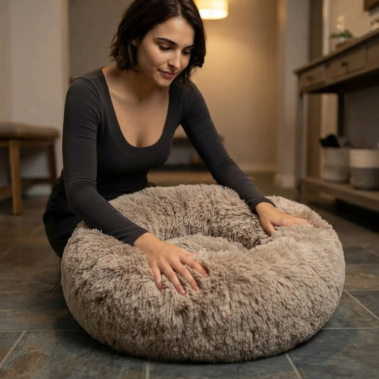 Plush Round Dog Bed